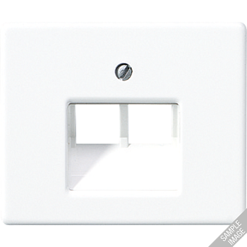 JUNG SL 500 Черная Накладка 2-ой наклонной ТЛФ/комп розетки SL569-2UASW