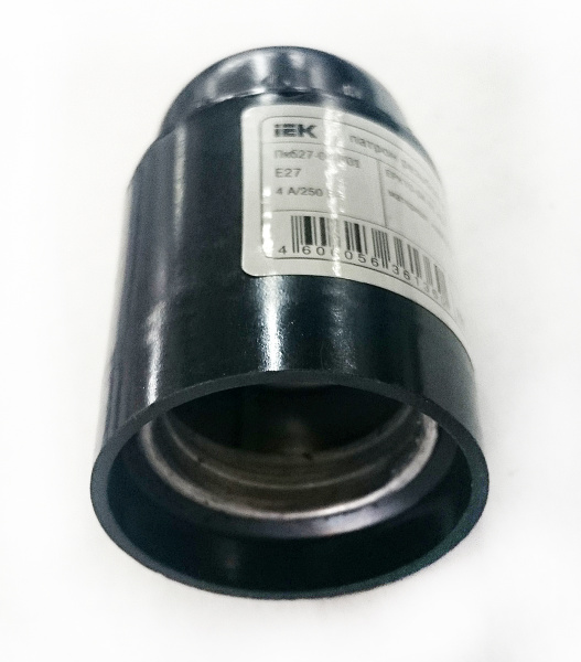 Купить IEK Пкб27-04-К01 Патрон подвесной карболитовый, Е27, черный (50 шт)