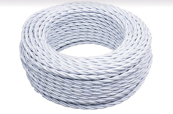 BIRONI Белый глянец Витой провод 3*2,5 150м B1-435-071-150