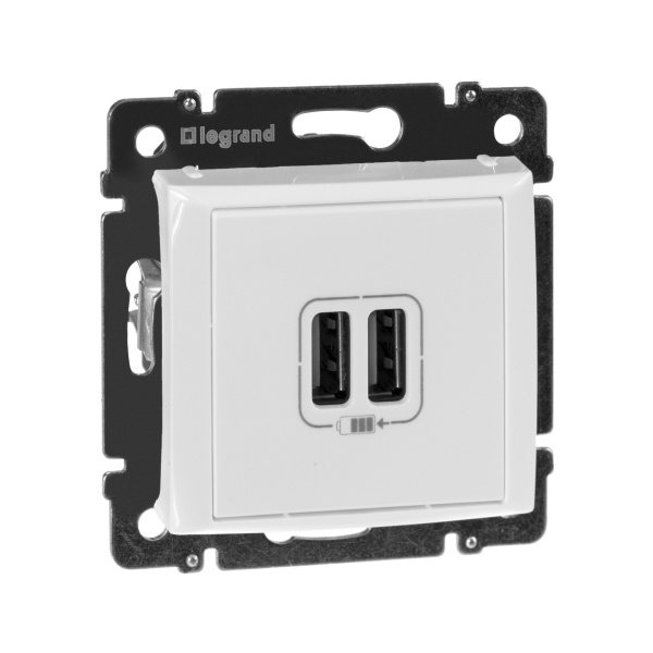 Legrand Valena Бел Розетка 2-ая USB 770470