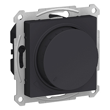 Systeme Electric AtlasDesign Карбон Светорегулятор (диммер) повор-нажим, LED, RC, 400Вт, мех.