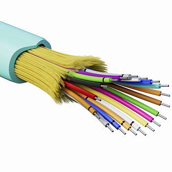 DKC Кабель волоконно-оптический, распределительный, арамидные упрочняющие нити, для внутренней прокладки, нг(А)-HF, 18 ОВ, категория OM3 (G.651.1) пло