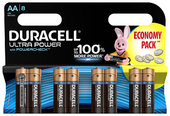 Duracell 5005820 Алкалиновая батарейка типа AA / LR6 / MN 1500" LR6-8BL Ultra Power Б0038763