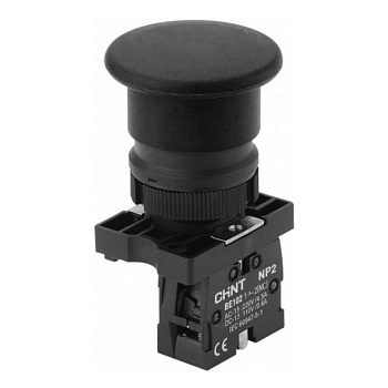 CHINT Кнопка управления "Грибок" Φ40мм самовозв. NP2-EC52 без подсветки, желтая 1НЗ, IP40 (R)