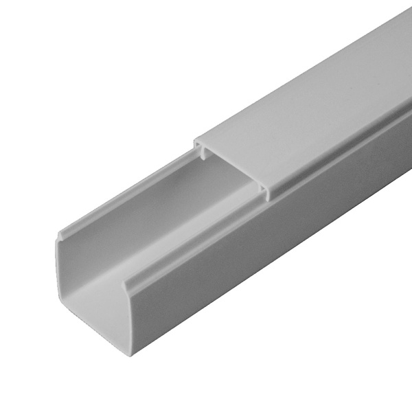 Промрукав Кабель-канал серый RAL 7035 2-й замок в п/э 25х25 (48м/уп) PR03.0073