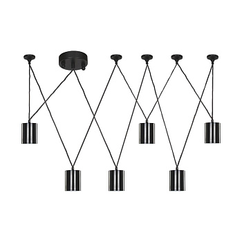 Favourite Actuel Черная Люстра 6*GU10 LED*5W included 1441-6P