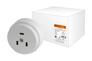 TDM Розетка РШ 32А 250В 2Р+РЕ ОУ белая SQ1812-0005