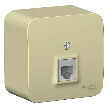 Systeme Electric Blanca наруж Беж Розетка телефонная RJ11 изолир. пластина