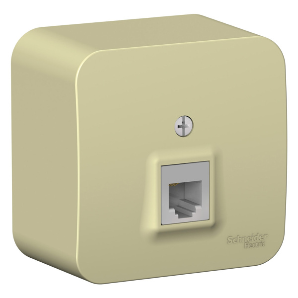 Systeme Electric Blanca наруж Беж Розетка телефонная RJ11 изолир. пластина