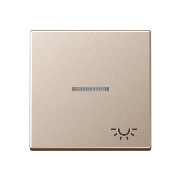 JUNG клавиша с символом "свет" с линзой, шампань A590KO5LCH