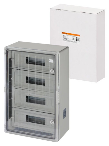 TDM Бокс ЩРН-П-60 модулей, прозр. крышка, ABS, IP65, от -45 до +75 °С, навесной, (400х600х200) SQ0933-0218