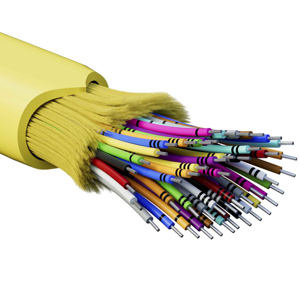 DKC Кабель волоконно-оптический, распределительный, арамидные упрочняющие нити, для внутренней прокладки, нг(A)-HFLTx, 48 ОВ,категорияOS2 (G.652.D) пл