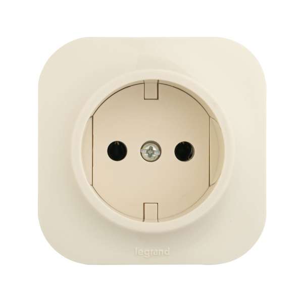 Купить Legrand Quteo Бежевый Розетка б/з 782240