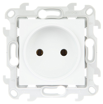 Simon 24 Белая Розетка 2К без защитных шторок 2450442-030