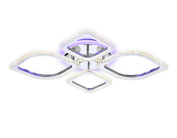 Ambrella Потолочный светодиодный светильник с пультом FA5148 CH хром 77W 680*630*90 (ПДУ РАДИО 2.4)