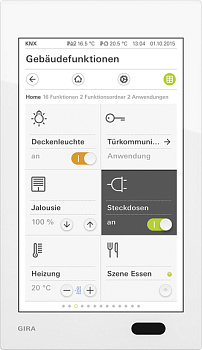 Gira KNX G1 Белое стекло Панель управления сенсорная, 24В 207712