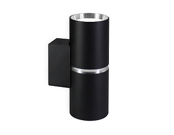 Ambrella Настенный светильник со сменной лампой GU10 FW2477/2 BK/CH черный/хром GU10/2 max 12W 145*55*80