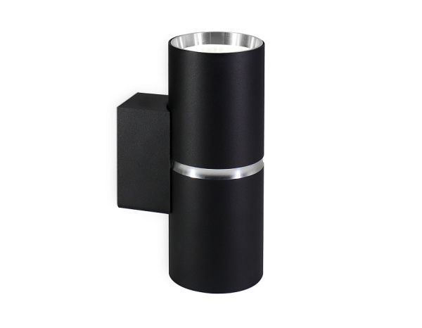 Ambrella Настенный светильник со сменной лампой GU10 FW2477/2 BK/CH черный/хром GU10/2 max 12W 145*55*80