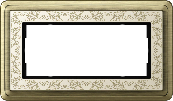 Gira ClassiX Art Бронза/Кремовый Рамка 2-ая без перегородки 1002663