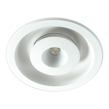 Novotech 357350 NT17 298 белый Встраиваемый светодиодный светильник 3W+15LED 3W 85-265V GESSO