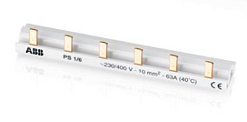ABB PS1/6 Шина 1Ф к. 6мод.63А 2CDL210001R1006