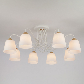 Eurosvet Потолочная люстра со стеклянными плафонами 70062/8 белый 00000081857