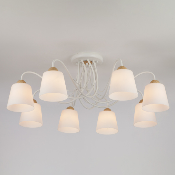 Eurosvet Потолочная люстра со стеклянными плафонами 70062/8 белый 00000081857