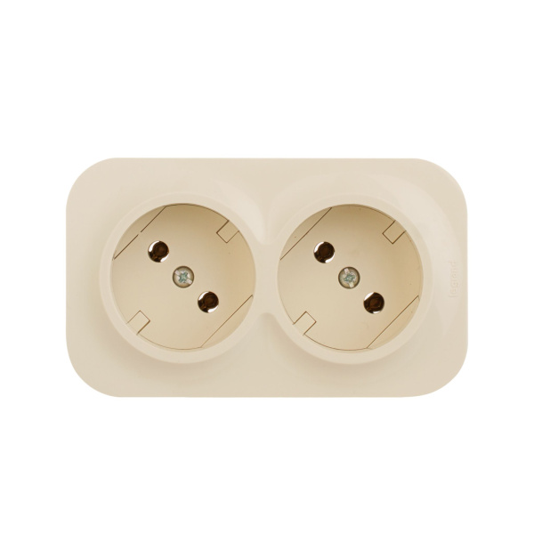 Купить Legrand Quteo Бежевый Розетка 2-я б/з 782242