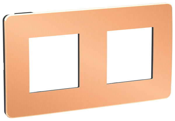 Купить SE Unica Studio Медь/Антрацит Рамка 2-ная NU280458