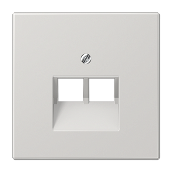 JUNG LS 990 Светло-серая Накладка 2-ой наклонной ТЛФ/комп розетки LS969-2UALG