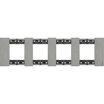 BT Living now Сталь Рамка немецкий стандарт 4 поста (2+2+2+2 мод) KA4802M4ZG