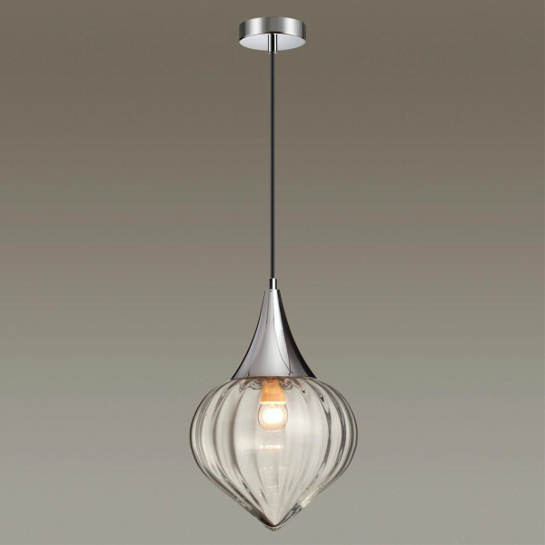 Купить Odeon Light 4949/1 PENDANT ODL22 241 хром/прозрачный/стекло Подвес E27 1*60W KESTA