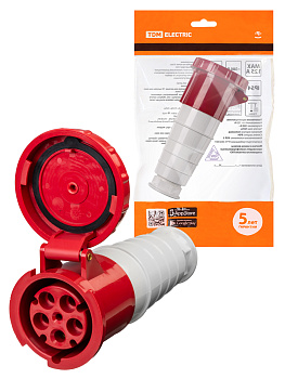 TDM Розетка 235 переносная 3Р+РЕ+N 63А 380В IP54 SQ0603-0018