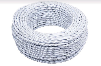 BIRONI Белый глянец Витой провод 2*2,5 150м B1-425-071-150