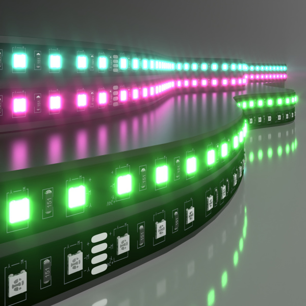 Elektrostandard 5050 24V 60Led 14,4W IP20 RGB Black / Лента светодиодная 60Led 14,4W IP20 мульти a053681