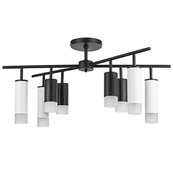 Lightstar LR7283748641 Люстра RULLO 8х50W GU10 ЧЕРНЫЙ/БЕЛЫЙ (571728+214437-4+214486-4+202431-8), шт