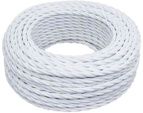 BIRONI Белый матовый Витой провод 3*1,5 10м B1-434-71-10