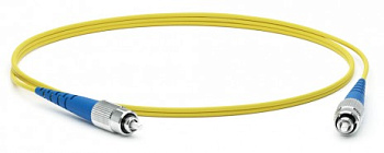Hyperline FC-S2-9-FC/UR-FC/UR-H-1M-LSZH-YL Патч-корд волоконно-оптический (шнур) SM 9/125 (OS2), FC/UPC-FC/UPC, 2.0 мм, simplex, LSZH, 1 м 246492