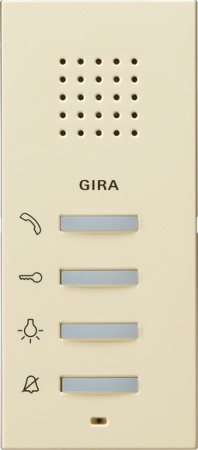 Gira S-55 Крем глянц Внутренняя квартирная станция (аудио) наружного монтажа hand free 125001
