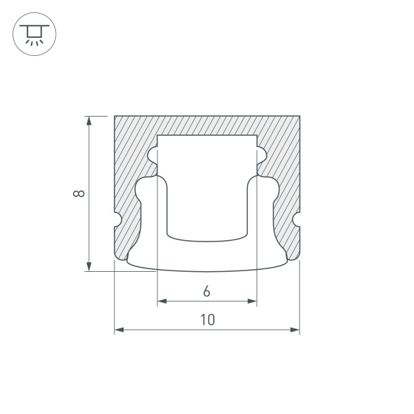 Купить Arlight Профиль ARH-MINI5-2000 ANOD (Алюминий) 018827