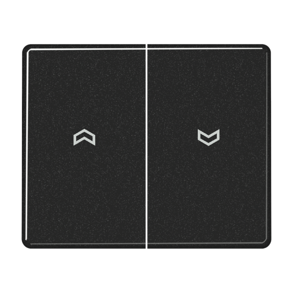 JUNG SL 500 Черная Клавиша 2-ая жалюзийная SL595PSW