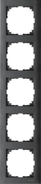 Купить SE Merten SM M-Pure Антрацит Рамка 5-ая MTN4050-3614