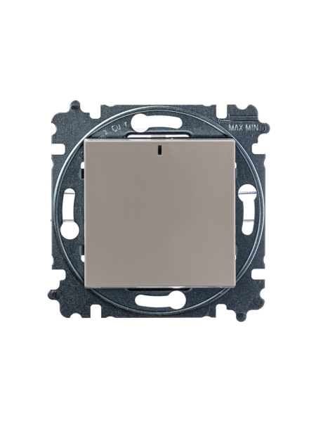 Купить ABB EPJ Levit кофе макиато / белый Переключатель 1-кл, с ориент, подсветкой, 2CHH590646A6018