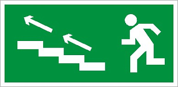 СТ ПЭУ 007 По ленице вверх налево (242х50) PC-M /комплект, 2шт./ пиктограмма