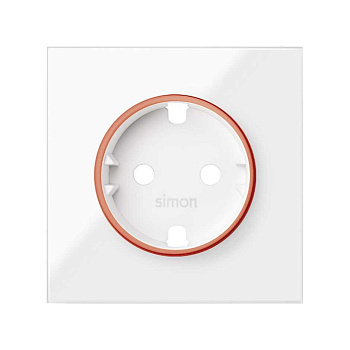 Simon 100 Белый глянец Накладка розетки Schuko UPS 10000037-130