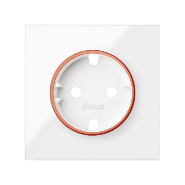 Simon 100 Белый глянец Накладка розетки Schuko UPS 10000037-130