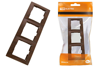 TDM Рамка 3-х постовая горизонтальная "ЭКО" (бук) "Таймыр" SQ1814-0328