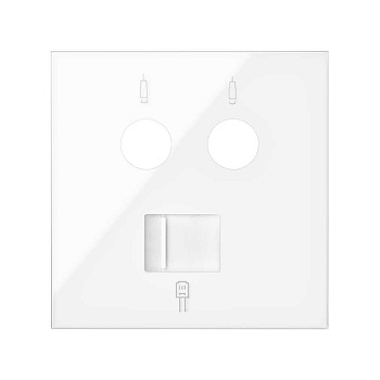 Simon 100 Белый глянец Накладка розетки комбинированной R-TV+SAT + RJ45 10000072-130