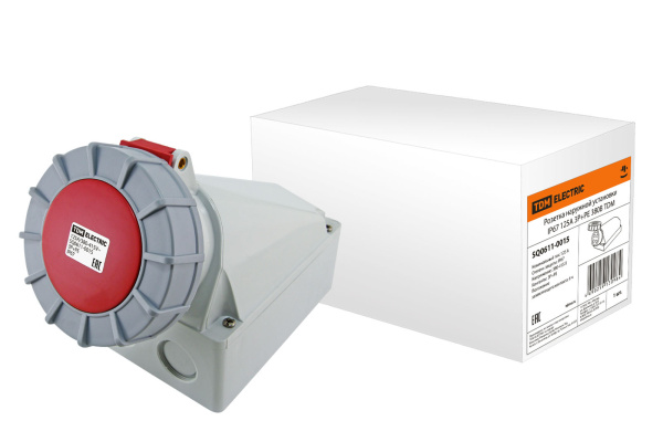 TDM Розетка наружной установки IP67 125А 3Р+РЕ 380В SQ0611-0015
