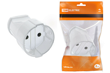 TDM Кабельная розетка 2П б/з 10А 250B белая SQ1806-0129